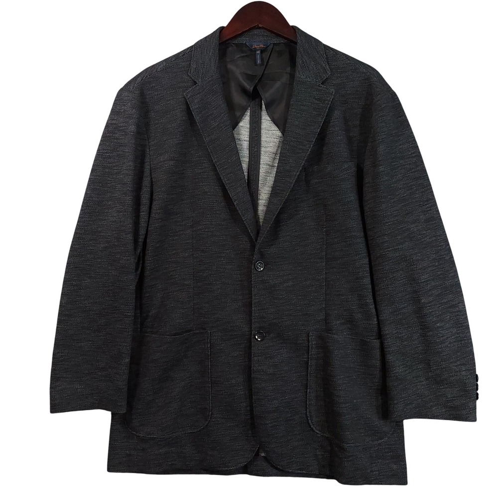 Good Man Brand Blazer Men XXL Charcoal Grey Textured Cotton Knit Jacket